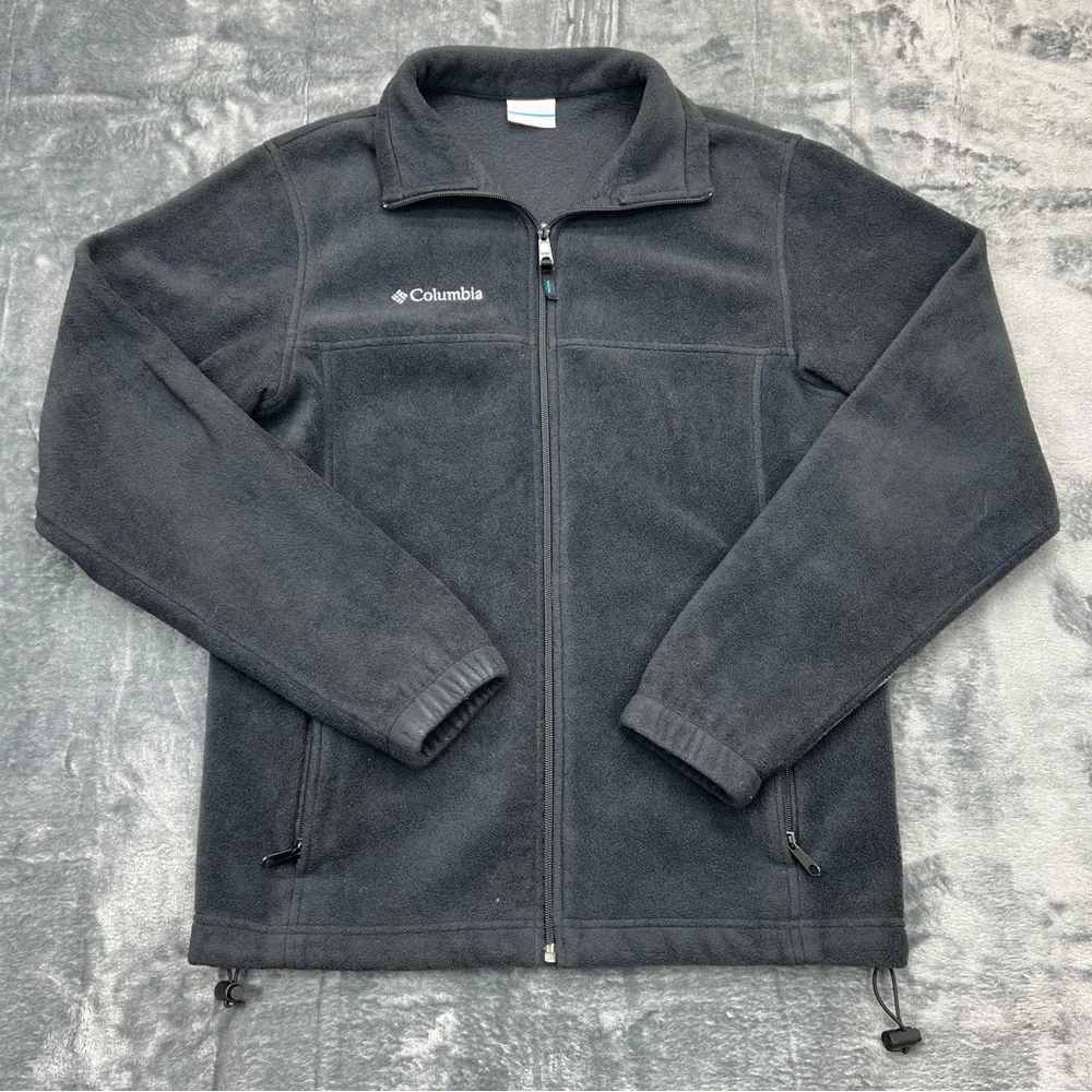 Columbia Mens Black Long‎ Sleeve Zipped Pockets Fleece Full-Zip Jacket Size M